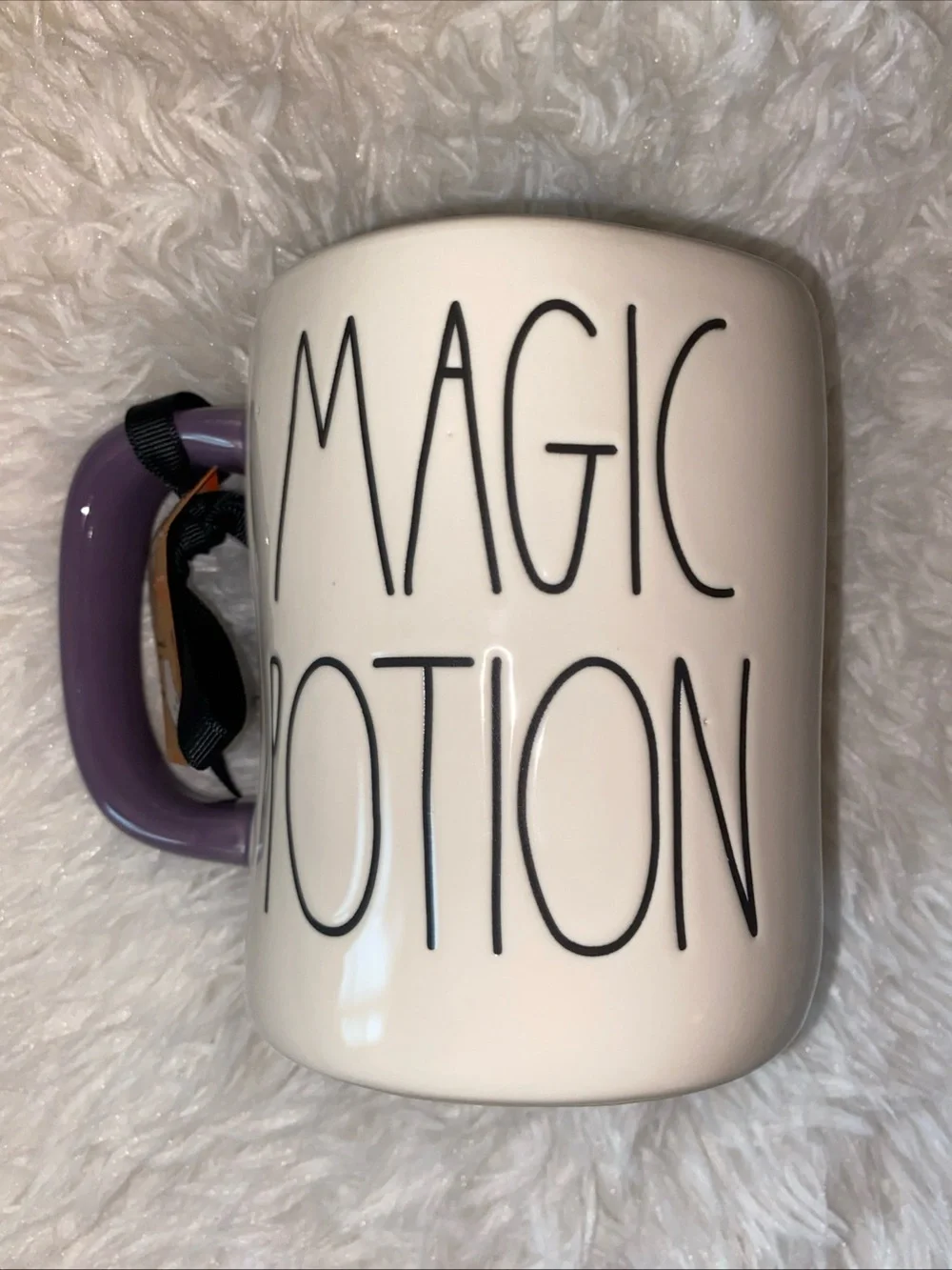 RAE DUNN PEANUTS Halloween MAGIC POTION Double Sided Mug Snoopy Purple Moon